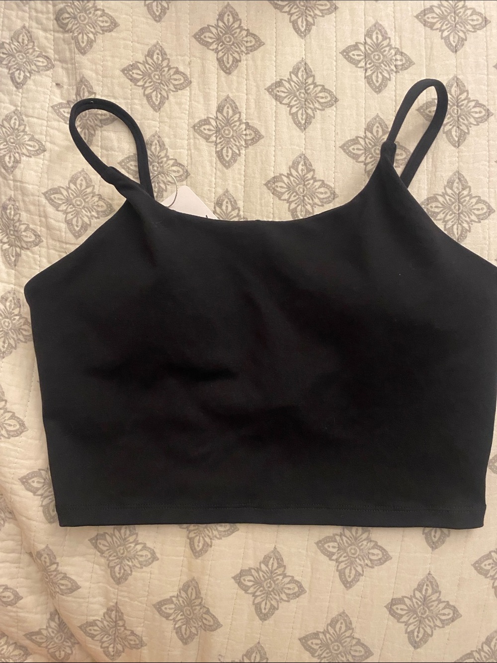 Women's Black padded sports bra